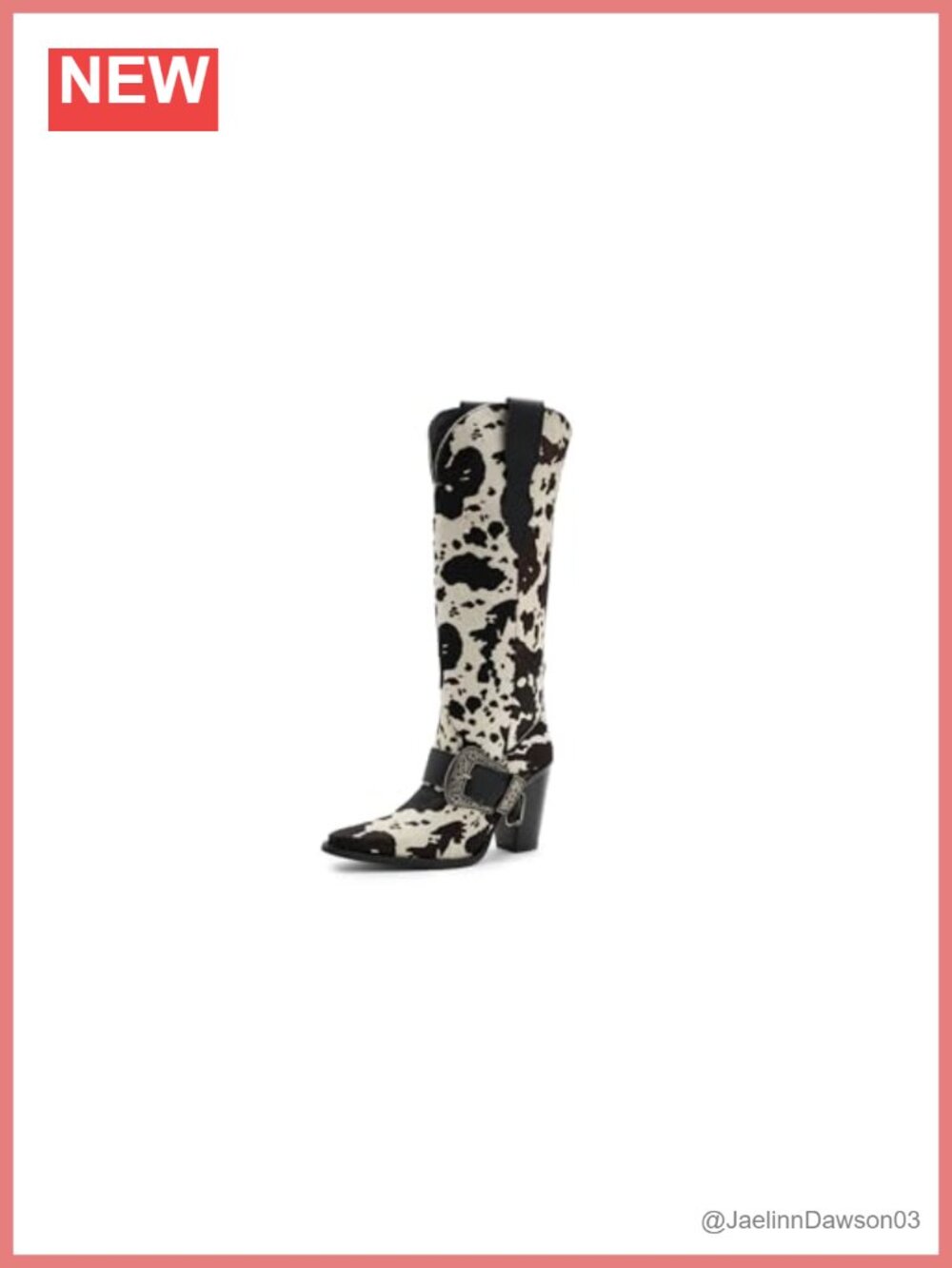 Women's Snip Toe Over Knee Boots Knee High Mid Heel Leather Pull-On with Buckle